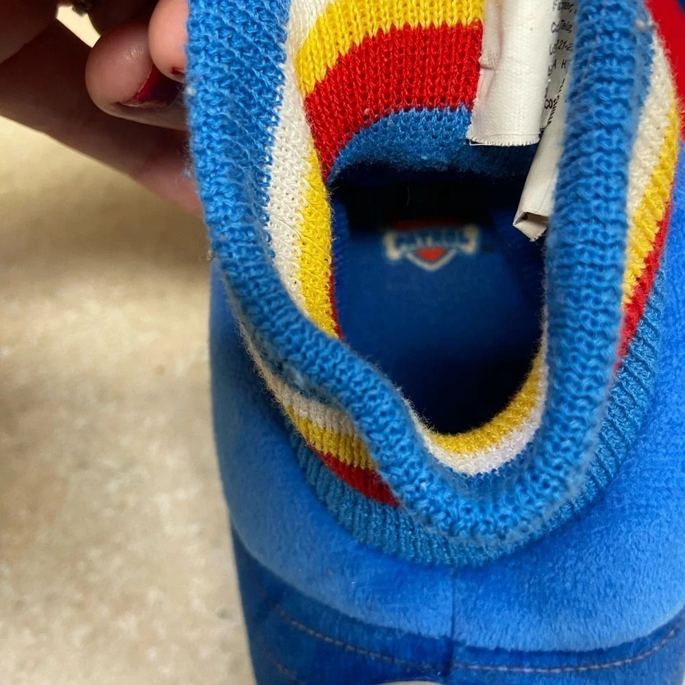 Paw Patrol Light-Up Plush Slippers For Kids - Chase & Marshall - Size 5-6